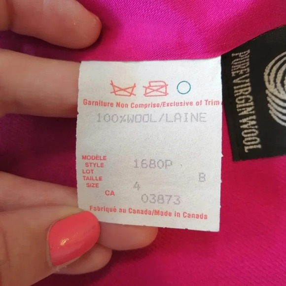 Vintage Braemar by Jeremy Scott Pure Virgin Wool Pink Single Breasted Blazer 4 - Picture 16 of 17